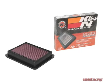 K&N Replacement Air Filter for Mazda 3 2.0L L4 F/I 2019-2021, Washable Panel Filter - 33-3158